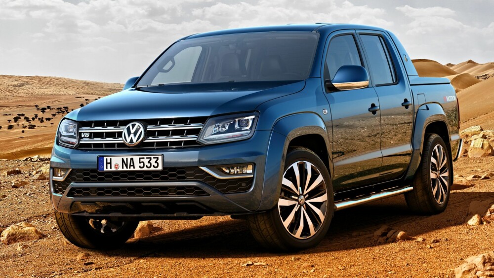 V6: Nye Amarok har fått større felger i alle utstyrsnivåer, og for Aventura-modellen er 20-tommers felger standard. FOTO: Produsent V6: Nye Amarok har fått større felger i alle utstyrsnivåer, og for Aventura-modellen er 20-tommers felger standard. FOTO: Produsent