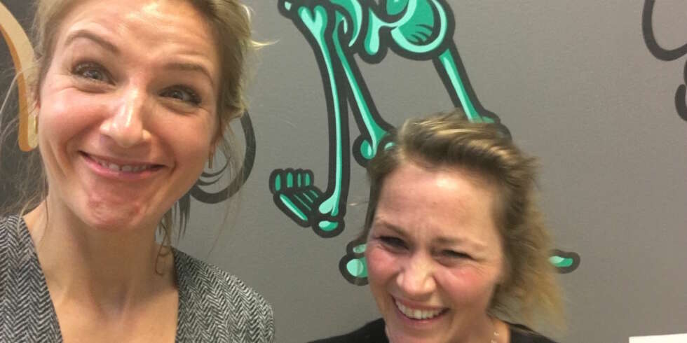 PENGEPRAT: Guri hadde ikke forventet at det var komiker og tv-kollega Gunhild Dahlberg som skulle sette økonomi på agendaen i Bra damer. PENGEPRAT: Guri hadde ikke forventet at det var komiker og tv-kollega Gunhild Dahlberg som skulle sette økonomi på agendaen i Bra damer.