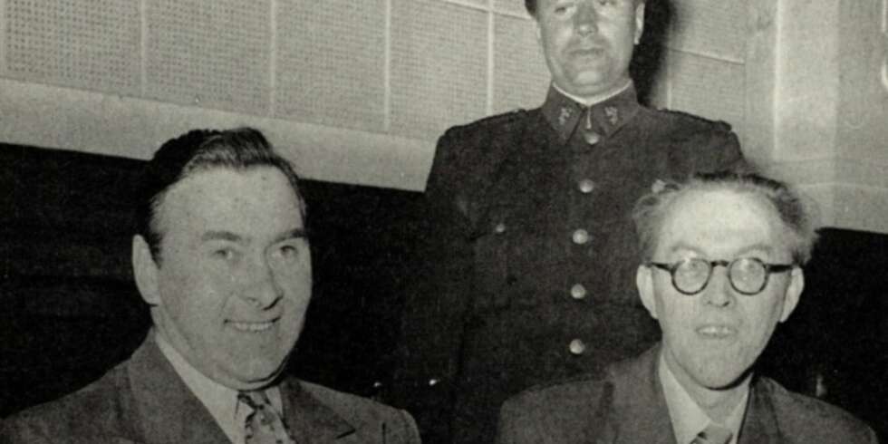 Fra saken mot Sunde i 1954. Fra saken mot Sunde i 1954.