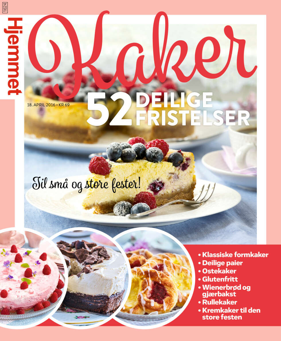 SPESIAL: Oppskriften er hentet fra Kaker – 52 fristelser. Ønsker du flere deilige kaker, send en SMS med ordet KAKER16 og send den til 2205. Vi sender bladet rett hjem til deg, fritt levert ved bestilling via SMS. Beløpet belastes via ditt telefonabonnement. Pris kr 69. SPESIAL: Oppskriften er hentet fra Kaker – 52 fristelser. Ønsker du flere deilige kaker, send en SMS med ordet KAKER16 og send den til 2205. Vi sender bladet rett hjem til deg, fritt levert ved bestilling via SMS. Beløpet belastes via ditt telefonabonnement. Pris kr 69.