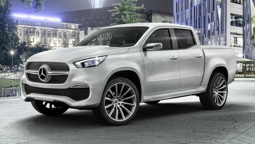 PICKUP: Mercedes X-klasse lanseres sent neste år. Foto: Daimler AG PICKUP: Mercedes X-klasse lanseres sent neste år. Foto: Daimler AG