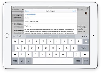 KLIPP OG LIM: Tastaturet på iPad får nå bedre funksjoner for å redigere tekst. KLIPP OG LIM: Tastaturet på iPad får nå bedre funksjoner for å redigere tekst.