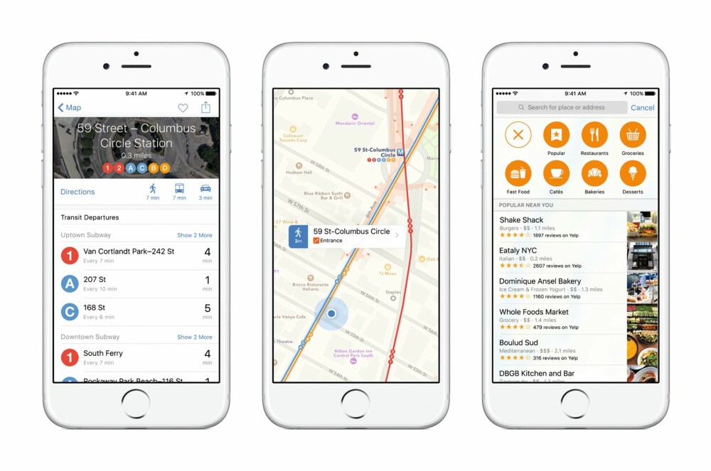 KART: For enkelte byer har kart-appen fått en såkalt Transit-funksjon. KART: For enkelte byer har kart-appen fått en såkalt Transit-funksjon.