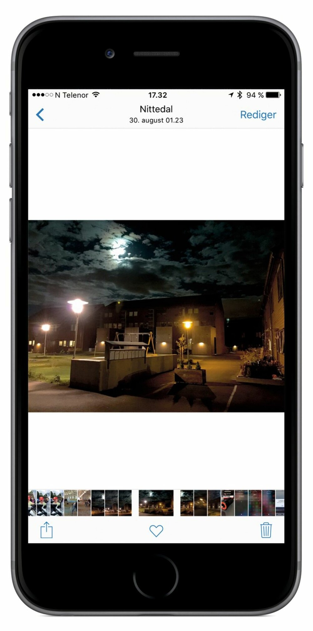 MINIATYRER: Det er raskere å bla i bilder takket være miniatyrbildene på bunnen av skjermbildet. Husk også at Siri kan søke etter bilder. MINIATYRER: Det er raskere å bla i bilder takket være miniatyrbildene på bunnen av skjermbildet. Husk også at Siri kan søke etter bilder.