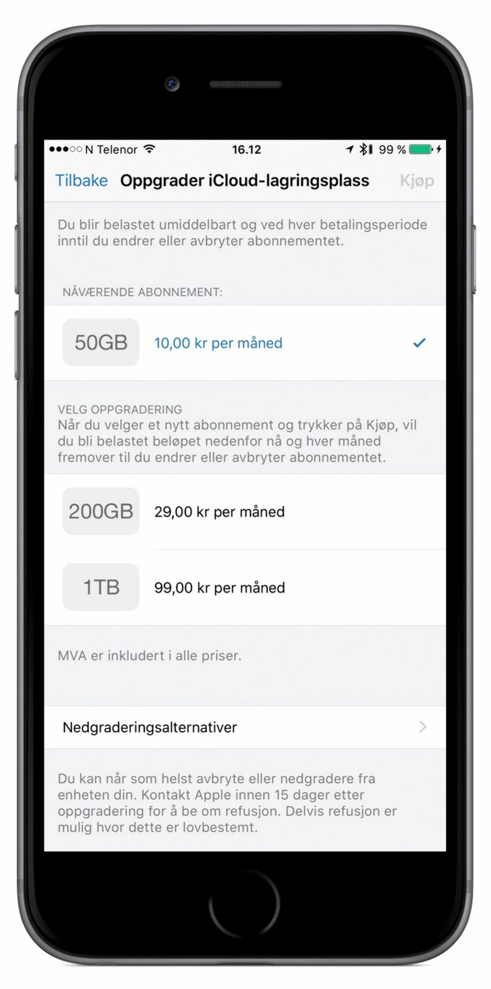 SKYLAGRING: Ny prisstruktur gir deg mer iCloud-lagring for pengene. SKYLAGRING: Ny prisstruktur gir deg mer iCloud-lagring for pengene.