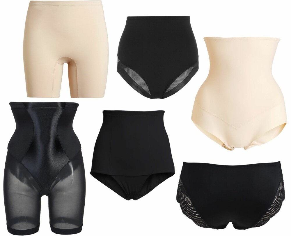 UNDERDELER (f.v.): Lindex Shaping Biker, kr 249. Triumh Perfect Sensation, kr 399. Kappahl trusekorsett, kr 199. Maidenform Hi Waist Thigh Slimmer, kr 549. Lindex High waist shapingtruse, kr 249. Femilet Angel Pants, kr 220. UNDERDELER (f.v.): Lindex Shaping Biker, kr 249. Triumh Perfect Sensation, kr 399. Kappahl trusekorsett, kr 199. Maidenform Hi Waist Thigh Slimmer, kr 549. Lindex High waist shapingtruse, kr 249. Femilet Angel Pants, kr 220.