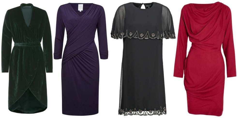 FORMFULL (f.v.): Holzweiler Items Malawi, kr 3499. Vivikes Sadie Dress, kr 699. Warehouse Cocktailkjole, kr 999. Vivienne Westwood Anglomania Draped Crepe Dress/Net-a-porter, kr 4418. FORMFULL (f.v.): Holzweiler Items Malawi, kr 3499. Vivikes Sadie Dress, kr 699. Warehouse Cocktailkjole, kr 999. Vivienne Westwood Anglomania Draped Crepe Dress/Net-a-porter, kr 4418.