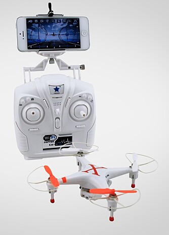 MOBILBILDE: Et annet alternativ for FPV-flyvning er Cheerson CX-30. Den sender bildet direkte til en app på mobilen din. MOBILBILDE: Et annet alternativ for FPV-flyvning er Cheerson CX-30. Den sender bildet direkte til en app på mobilen din.