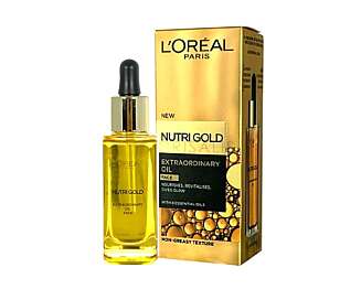 ANSIKTSOLJE: Hvis du ikke vil kjøpe en oljebasert foundation kan du også prøve å dryppe en dråpe med ansiktsolje i din vanlige foundation, eller smøre huden med den på forhånd. Nutri Gold Extraordinary Oil Face fra L'Oréal Paris, kr 180. ANSIKTSOLJE: Hvis du ikke vil kjøpe en oljebasert foundation kan du også prøve å dryppe en dråpe med ansiktsolje i din vanlige foundation, eller smøre huden med den på forhånd. Nutri Gold Extraordinary Oil Face fra L'Oréal Paris, kr 180.