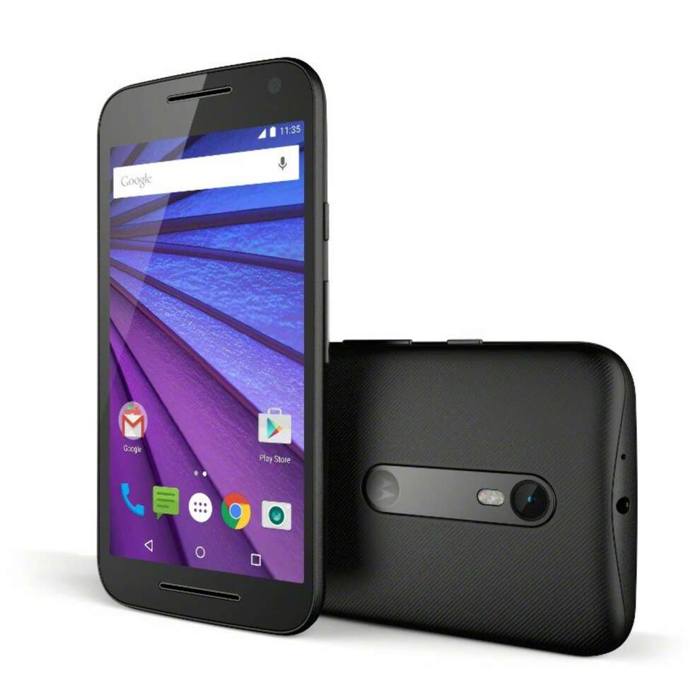 ANONYM: Den sorte versjonen av Motorola Moto G er litt anonym, men gir likevel et robust inntrykk. ANONYM: Den sorte versjonen av Motorola Moto G er litt anonym, men gir likevel et robust inntrykk.