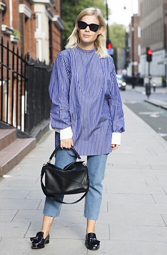 ANTREKKET SETT FORAN: Jessie Bush, dama bak mote-, reise- og livsstilsiden wethepeoplestyle.com, knipset under London Fashion Week SS16. ANTREKKET SETT FORAN: Jessie Bush, dama bak mote-, reise- og livsstilsiden wethepeoplestyle.com, knipset under London Fashion Week SS16.