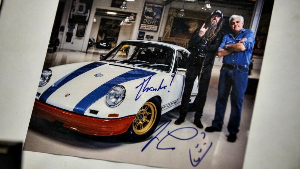 HAN DERRE: Magnus sammen med verdens mest bilinteresserte TV-personlighet, Jay Leno. FOTO: Privat HAN DERRE: Magnus sammen med verdens mest bilinteresserte TV-personlighet, Jay Leno. FOTO: Privat