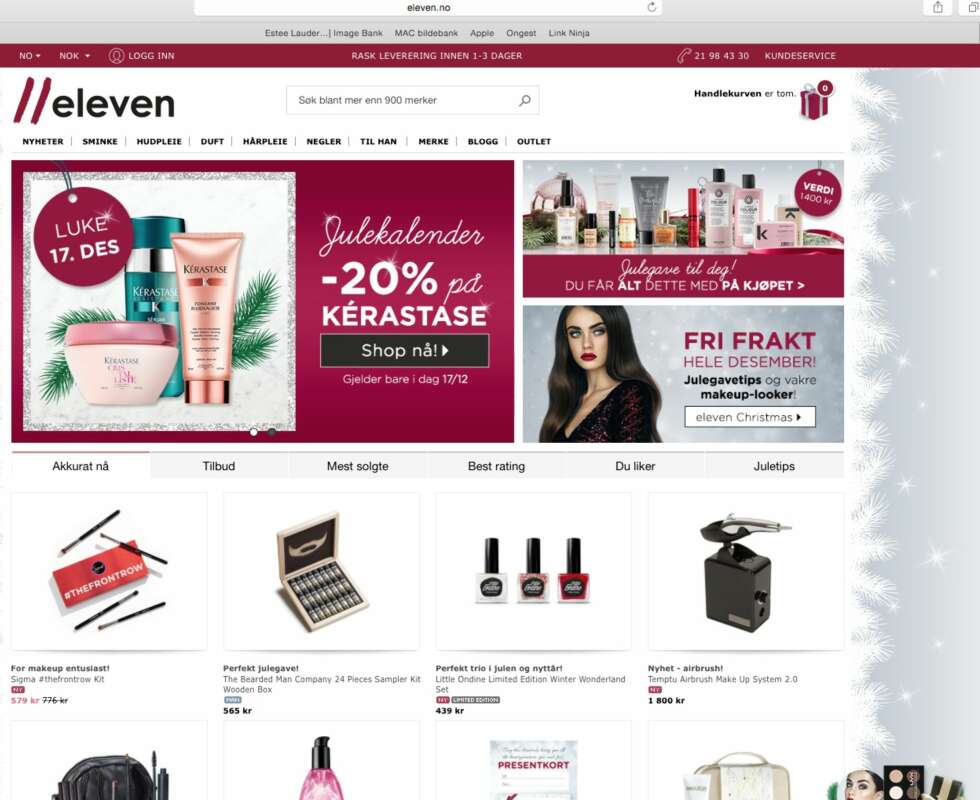 SVENSKESHOPPING: Eleven.no er en av Skandinavias største nettbutikk for skjønnhetsprodukter. SVENSKESHOPPING: Eleven.no er en av Skandinavias største nettbutikk for skjønnhetsprodukter.