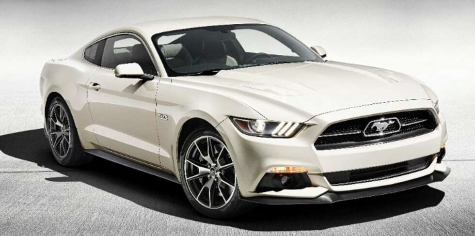 JUBILEUMSBIL: 50-årsutgaven av nye Ford Mustang. FOTO: Ford JUBILEUMSBIL: 50-årsutgaven av nye Ford Mustang. FOTO: Ford