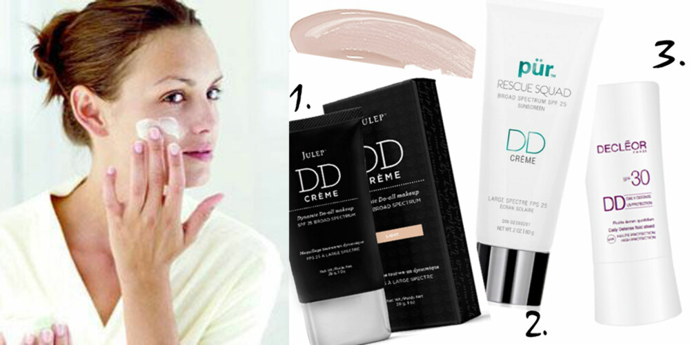 DD-KREM: Disse kremene er siste skrik på skjønnhetsfronten. 1. Julep DD krem, kr 449. 2. Pur Rescue Squad DD Creme, kr 369. 3. Decleor DD Daily Defence, kr 459. DD-KREM: Disse kremene er siste skrik på skjønnhetsfronten. 1. Julep DD krem, kr 449. 2. Pur Rescue Squad DD Creme, kr 369. 3. Decleor DD Daily Defence, kr 459.