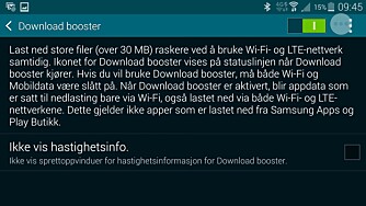 MER FART: Download Booster kan potensielt gi deg raskere nedlasting av store filer. MER FART: Download Booster kan potensielt gi deg raskere nedlasting av store filer.