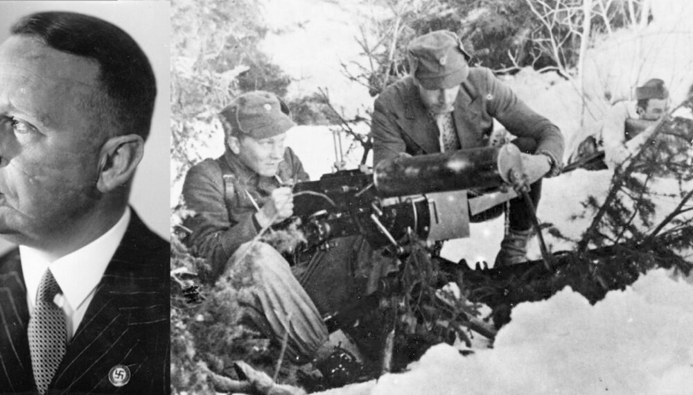 Bak den kalde masken til Curt Bräuer (t.v.) fins en sterk personlig historie. Bräuer er Hitlers sendemann i april 1940. Det store bildet viser norske styrker som med enkle våpen tar opp kampen mot tyskerne 9. april. Bak den kalde masken til Curt Bräuer (t.v.) fins en sterk personlig historie. Bräuer er Hitlers sendemann i april 1940. Det store bildet viser norske styrker som med enkle våpen tar opp kampen mot tyskerne 9. april.