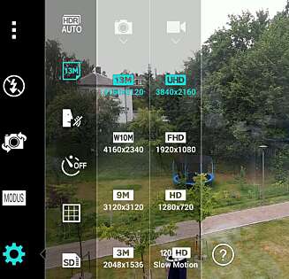 KAMERA-APP: Kameraet til LG G3 har en oppløsning på 13 megapiksler. I tillegg kan du filme i 4K og lage saktefilm med 120 bilder i sekundet. KAMERA-APP: Kameraet til LG G3 har en oppløsning på 13 megapiksler. I tillegg kan du filme i 4K og lage saktefilm med 120 bilder i sekundet.