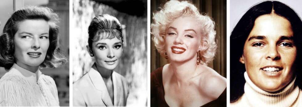 BRYN GJENNOM TIDENE: Fra venstre: Katharine Hepburn, Audrey Hepburn, Marilyn Monroe og Ali McGraw. BRYN GJENNOM TIDENE: Fra venstre: Katharine Hepburn, Audrey Hepburn, Marilyn Monroe og Ali McGraw.