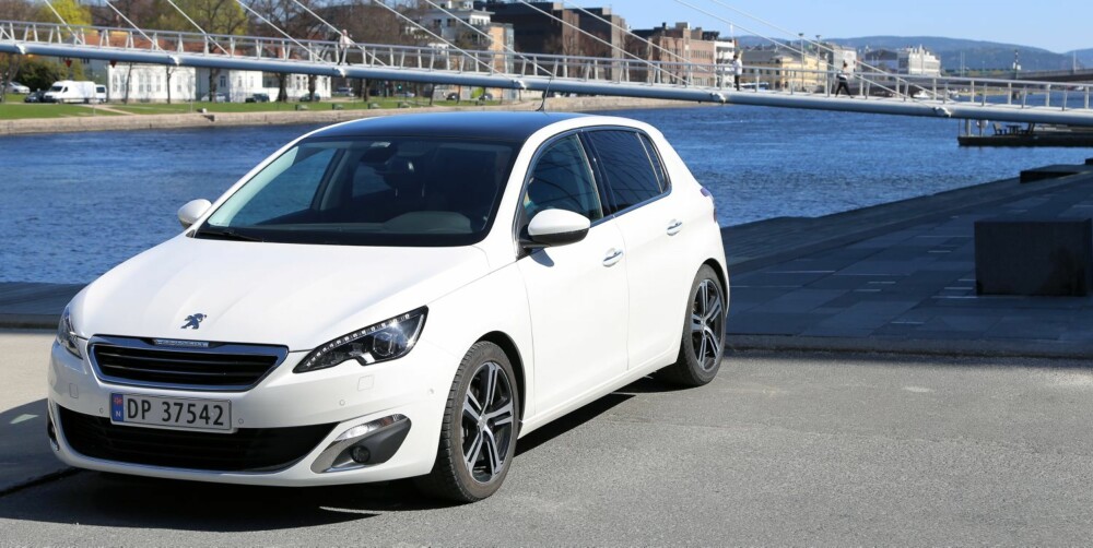 SER BRA UT: Peugeot 308 er en attraktiv bil. Stasjonsvogna er ventet i august. SER BRA UT: Peugeot 308 er en attraktiv bil. Stasjonsvogna er ventet i august.