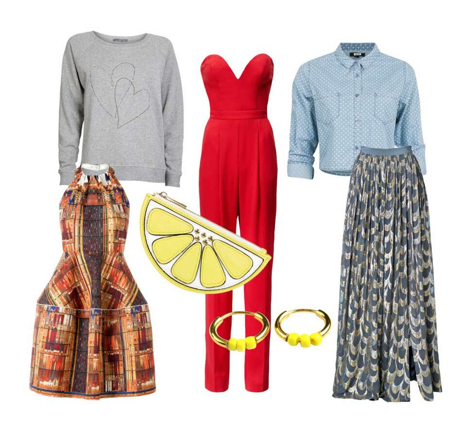 FARGERIKT: Genser fra Soaked in Luxury, kr 599. Buksedress fra H&M, kr 399. Skjorte fra Bik Bok, kr 299. Kjole fra H&M, kr 599. Veske fra Accessorize, kr 99. Skjørt fra Malene Birger, kr 4199. FARGERIKT: Genser fra Soaked in Luxury, kr 599. Buksedress fra H&M, kr 399. Skjorte fra Bik Bok, kr 299. Kjole fra H&M, kr 599. Veske fra Accessorize, kr 99. Skjørt fra Malene Birger, kr 4199.