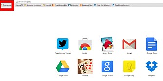 START: Bruker du Google Chrome får du enkel tilgang til Google Drive og dine dokumenter via Vis apper-knappen øverst til venstre i nettleseren Google Chrome. START: Bruker du Google Chrome får du enkel tilgang til Google Drive og dine dokumenter via Vis apper-knappen øverst til venstre i nettleseren Google Chrome.