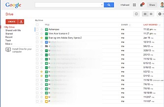 LAGER: Google Drive er en nettbasert harddisk der alle dine Google-dokumenter blir lagret. LAGER: Google Drive er en nettbasert harddisk der alle dine Google-dokumenter blir lagret.