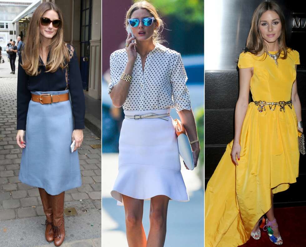 SKAP EN MIDJE: Olivia Palermo bruker ofte et belte i livet. Dette gir en illusjon om smalere midje. SKAP EN MIDJE: Olivia Palermo bruker ofte et belte i livet. Dette gir en illusjon om smalere midje.