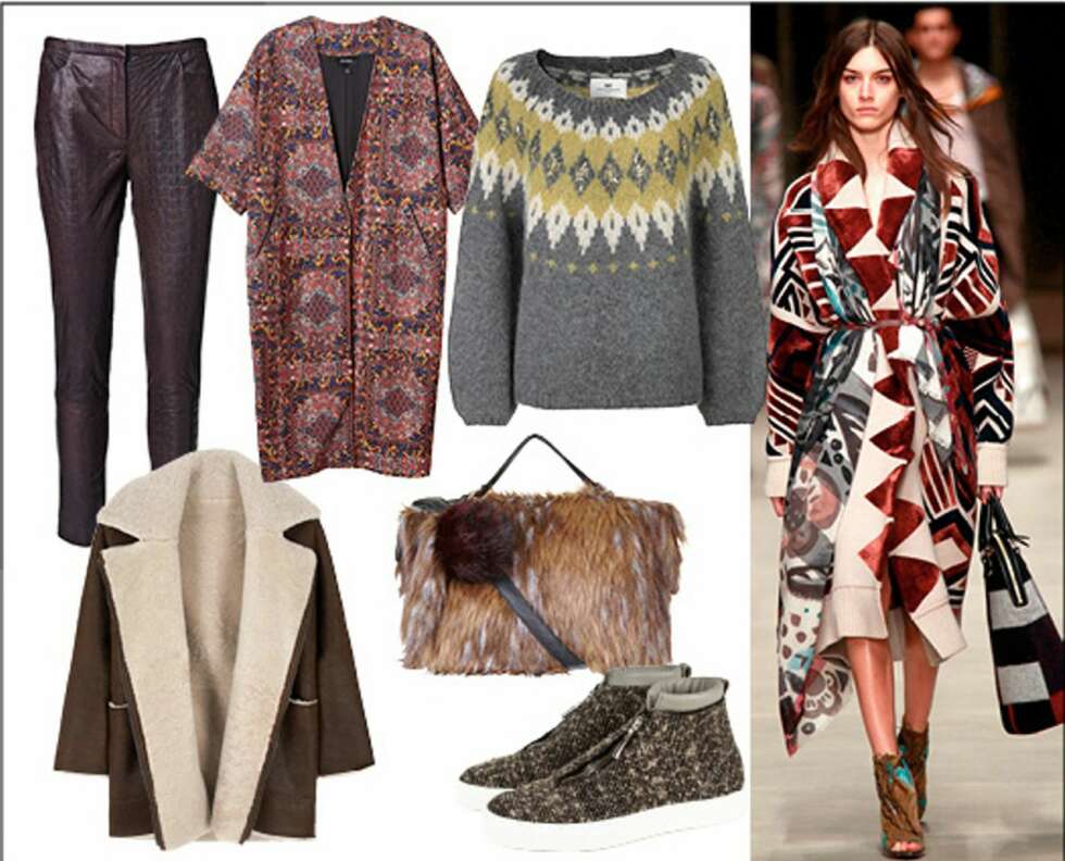 ETNISK MIKS: Bukse fra By Malene Birger, kr 5199. Kimono fra Monki, kr 600. Jakke fra Mih, kr 12 999. Genser fra Day Birger et Mikkelsen, kr 2499. Veske fra River Island, kr 315. Sko fra Diemme, kr 2700. ETNISK MIKS: Bukse fra By Malene Birger, kr 5199. Kimono fra Monki, kr 600. Jakke fra Mih, kr 12 999. Genser fra Day Birger et Mikkelsen, kr 2499. Veske fra River Island, kr 315. Sko fra Diemme, kr 2700.