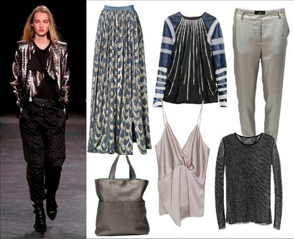 METALLISK: Skjørt fra By Malene Birger, kr 4199 Veske fra Cala & Jade, kr 2800. Topp fra H&M, kr 999. Topp fra Zara, kr 399. Bukse fra Designers Remix, kr 1800. Topp fra H&M, kr 1999. METALLISK: Skjørt fra By Malene Birger, kr 4199 Veske fra Cala & Jade, kr 2800. Topp fra H&M, kr 999. Topp fra Zara, kr 399. Bukse fra Designers Remix, kr 1800. Topp fra H&M, kr 1999.