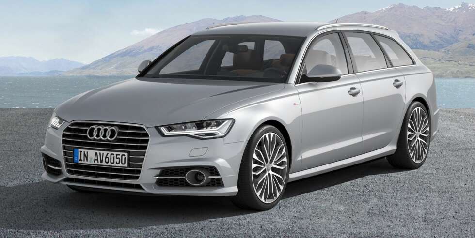 NY: Audi A6 fornyes med blant annet mer effektive motorer. De mest synlige forandringene er den nye singelframe-grillen, støtfangerne foran og bak, eksoshalene og de nye frontlyktene og baklyktene. NY: Audi A6 fornyes med blant annet mer effektive motorer. De mest synlige forandringene er den nye singelframe-grillen, støtfangerne foran og bak, eksoshalene og de nye frontlyktene og baklyktene.