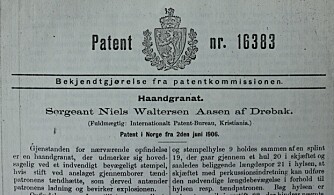Nils Waltersen Aasen, håndgranatens oppfinner Nils Waltersen Aasen, håndgranatens oppfinner