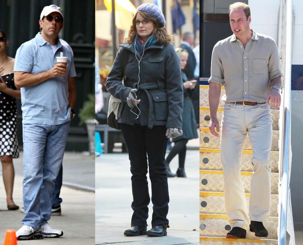 NORMCORE-INSPIRASJON: Disse tre har blitt trukket frem som eksempler på anti-trenden. Fra venstre: Jerry Seinfeld, Tina Fey sin karakter Liz Lemon i serien 30 Rock og selveste Prins William. NORMCORE-INSPIRASJON: Disse tre har blitt trukket frem som eksempler på anti-trenden. Fra venstre: Jerry Seinfeld, Tina Fey sin karakter Liz Lemon i serien 30 Rock og selveste Prins William.