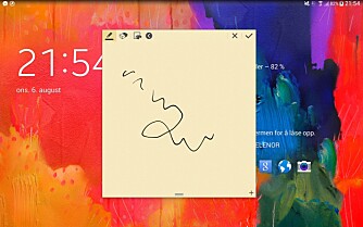 NOTAT: Med Galaxy Note kan du lage raske notater rett fra låseskjermen. NOTAT: Med Galaxy Note kan du lage raske notater rett fra låseskjermen.