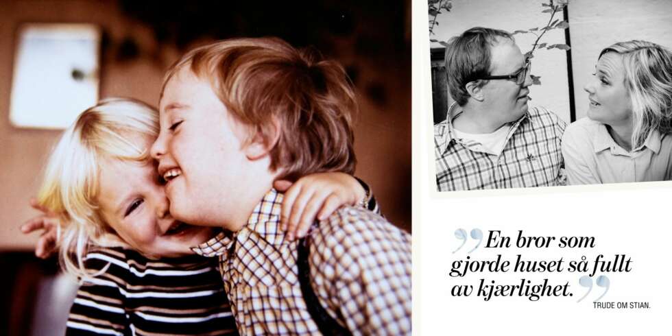 Søskenkjærlighet: Trude Tønnes-Christensen og broren Stian som barn. Søskenkjærlighet: Trude Tønnes-Christensen og broren Stian som barn.
