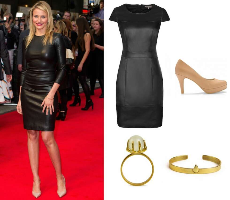 LEKEN OG SEXY: Cameron vet å få frem sin lekne og sexy personlighet, samt gi økt tekstur og volum til kroppen. <b>PRODUKTFORSLAG:</b> Mint&Berry kjole fra Zalando.no, kr 1615. Thilda Leather Pump fra Bianco, kr 799. Inru Ring fra A/Bareness, kr 850. Amu Bracelet fra A/Bareness (kr 300). LEKEN OG SEXY: Cameron vet å få frem sin lekne og sexy personlighet, samt gi økt tekstur og volum til kroppen. <b>PRODUKTFORSLAG:</b> Mint&Berry kjole fra Zalando.no, kr 1615. Thilda Leather Pump fra Bianco, kr 799. Inru Ring fra A/Bareness, kr 850. Amu Bracelet fra A/Bareness (kr 300).