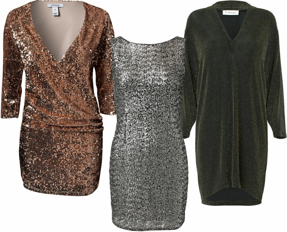 FRA VENSTRE: Oneness/Nelly.com, kr 399. MQ, kr 699. Ganni, kr 949. FRA VENSTRE: Oneness/Nelly.com, kr 399. MQ, kr 699. Ganni, kr 949.