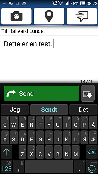 SMÅTT: Teksttastaturet tror vi kan bli litt smått for enkelte som er i målgruppen for Doro Liberto 820. SMÅTT: Teksttastaturet tror vi kan bli litt smått for enkelte som er i målgruppen for Doro Liberto 820.