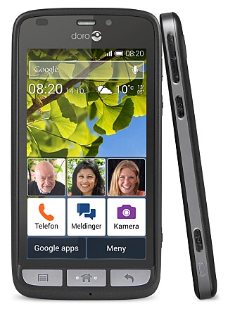 KNAPPER: Doro Liberto 820 har fått tydelige funksjonsknapper nederst på mobilen. KNAPPER: Doro Liberto 820 har fått tydelige funksjonsknapper nederst på mobilen.