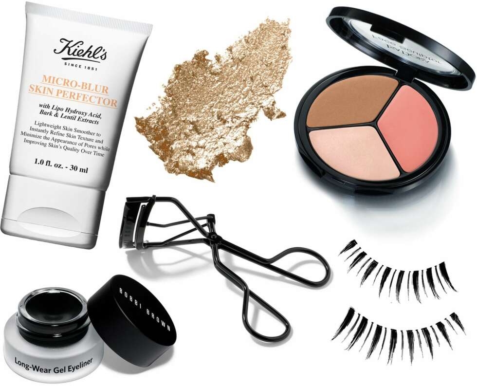 FRA VENSTRE: Khiel's Micro-Blur Skin Perfector, kr 220. Bobbi Brown Long-Wear Gel Eyeliner, kr 225. Shu Uemura vippetang, kr 215. Elf Studio Long-Lasting Lustrous Eyeshadow i fargen Toast, kr 40. IsaDora Face Sculptor 01 Warm Peach, kr 198. Mac punktvipper, kr 135. FRA VENSTRE: Khiel's Micro-Blur Skin Perfector, kr 220. Bobbi Brown Long-Wear Gel Eyeliner, kr 225. Shu Uemura vippetang, kr 215. Elf Studio Long-Lasting Lustrous Eyeshadow i fargen Toast, kr 40. IsaDora Face Sculptor 01 Warm Peach, kr 198. Mac punktvipper, kr 135.