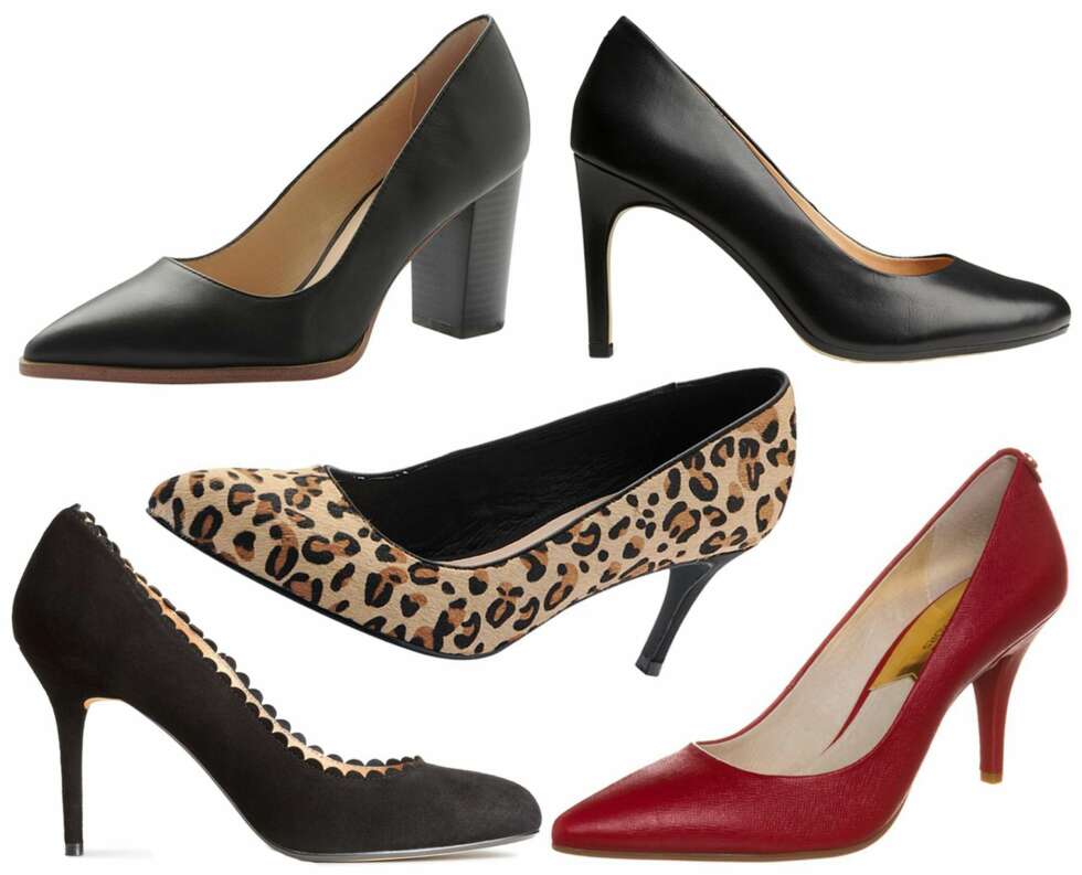 MIDDELS HØYE HÆLER: Fra venstre: Bianco, kr 899. H&M, kr 399. Bianco, kr 899. H&M, kr 499. Michael Kors, kr 999. MIDDELS HØYE HÆLER: Fra venstre: Bianco, kr 899. H&M, kr 399. Bianco, kr 899. H&M, kr 499. Michael Kors, kr 999.