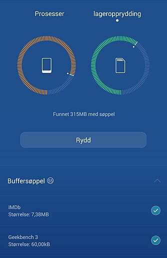 PRAKTISK: Huawei Ascend Mate7 har en egen oppgavebehandler innabords som blant annet lar deg rydde opp unødige filer som tar opp plass. PRAKTISK: Huawei Ascend Mate7 har en egen oppgavebehandler innabords som blant annet lar deg rydde opp unødige filer som tar opp plass.