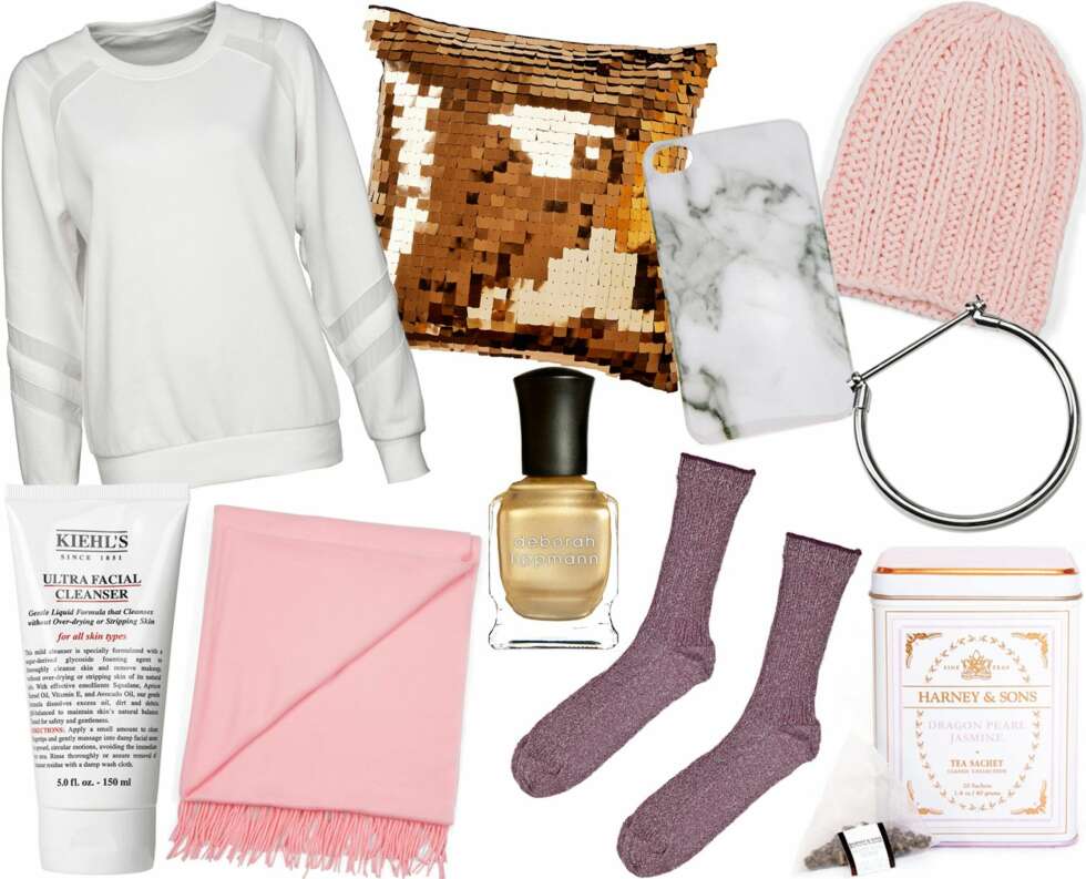 UNDER KR 200: Genser fra New Yorker, kr 169. Kiehl's Ultra Facial Clenaser, kr 149. Sjerf fra Bik Bok, kr 199. Putetrekk fra H&M, kr 149. Neglelakk fra Deporah Lippmann, kr 179. Sokker fra Custommade, kr 149. iPhone-cover fra Glitter, kr 80. Lue fra Bik Bok, kr 149. Kjede fra H&M, kr 129. Harney & Sons Dragon Pearl Jasmin te, kr 130. UNDER KR 200: Genser fra New Yorker, kr 169. Kiehl's Ultra Facial Clenaser, kr 149. Sjerf fra Bik Bok, kr 199. Putetrekk fra H&M, kr 149. Neglelakk fra Deporah Lippmann, kr 179. Sokker fra Custommade, kr 149. iPhone-cover fra Glitter, kr 80. Lue fra Bik Bok, kr 149. Kjede fra H&M, kr 129. Harney & Sons Dragon Pearl Jasmin te, kr 130.