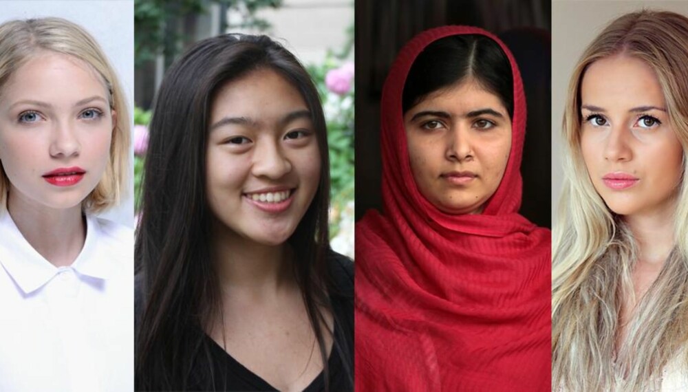 ILDSJELER: Fra venstre: Tavi Gevinson, Cassandra Lin, Malala Yousafzai og Anniken Jørgensen har forandret verden gjennom pågangsmot og drivende engasjement. ILDSJELER: Fra venstre: Tavi Gevinson, Cassandra Lin, Malala Yousafzai og Anniken Jørgensen har forandret verden gjennom pågangsmot og drivende engasjement.