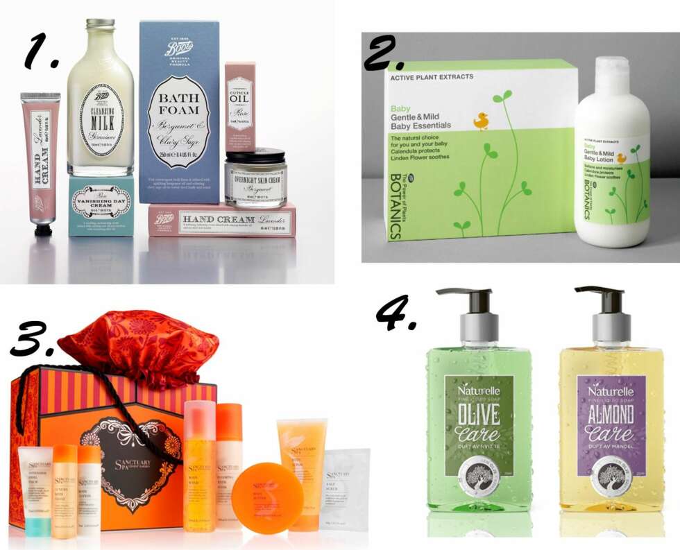 EKSEMPLER: Skree kommenterer et par eksempler. 1. Boots Original Beauty Formula: - Boots feiret 160-års jubileum, og vi benyttet oss av mange ulike typer fonter for å fremheve den lange historien til merket. 2. Boots Baby Botanics: - Her brukte vi barnlige illustrasjoner for å appellere til småbarnsforeldre. 3. The Sanctuary Spa: - På dette produktdesignet brukte vi veldig feminine farger som rosa, lilla, hvit, svart og rødt, i tillegg til mye gull- og sølvfolie for å få frem eksklusiviteten. 4. Naturelle Care håndsåpe: - Dette er produkter skulle se eksklusive ut, samtidig som de skulle selges i en dagligvare. Derfor gikk vi blant annet for fargen lilla, som skaper en elegant følelser. EKSEMPLER: Skree kommenterer et par eksempler. 1. Boots Original Beauty Formula: - Boots feiret 160-års jubileum, og vi benyttet oss av mange ulike typer fonter for å fremheve den lange historien til merket. 2. Boots Baby Botanics: - Her brukte vi barnlige illustrasjoner for å appellere til småbarnsforeldre. 3. The Sanctuary Spa: - På dette produktdesignet brukte vi veldig feminine farger som rosa, lilla, hvit, svart og rødt, i tillegg til mye gull- og sølvfolie for å få frem eksklusiviteten. 4. Naturelle Care håndsåpe: - Dette er produkter skulle se eksklusive ut, samtidig som de skulle selges i en dagligvare. Derfor gikk vi blant annet for fargen lilla, som skaper en elegant følelser.