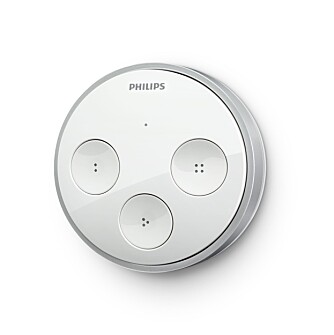 BRYTER: En trådløs, batteriløs lydbryter gjør Hue-systemet mye mer brukervennlig, og du slipper å bruke en app hver gang du vil skru på eller av lyset. BRYTER: En trådløs, batteriløs lydbryter gjør Hue-systemet mye mer brukervennlig, og du slipper å bruke en app hver gang du vil skru på eller av lyset.