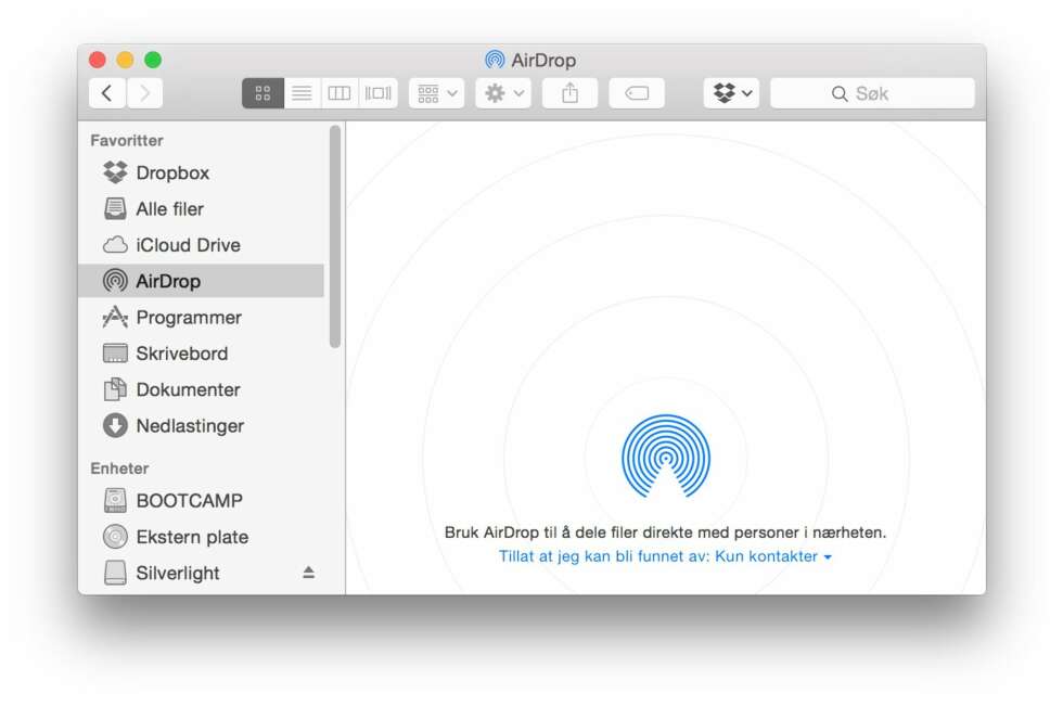 AIRDROP PÅ MAC: Her finner du AirDrop på en Mac. AIRDROP PÅ MAC: Her finner du AirDrop på en Mac.