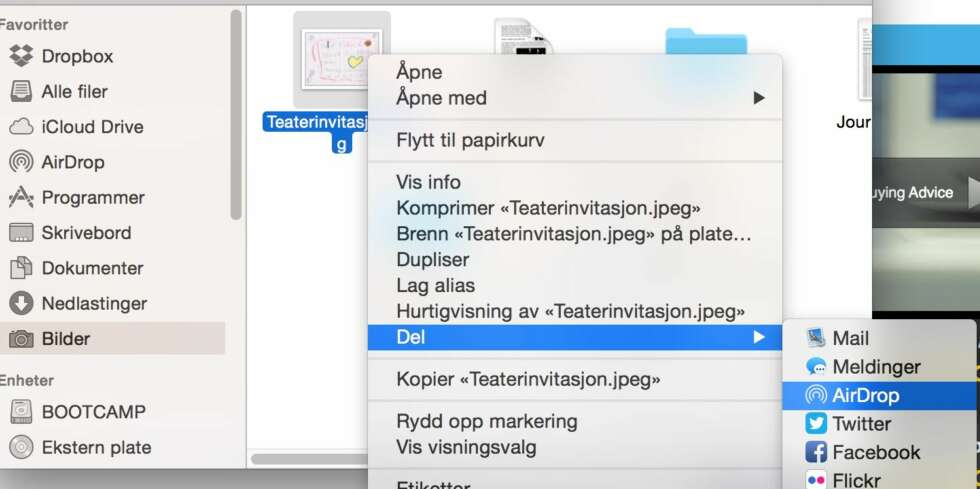 DEL FRA MAC: Slik deler du filer via AirDrop på en Mac. DEL FRA MAC: Slik deler du filer via AirDrop på en Mac.