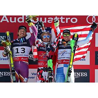 GULLGUTT TOK SØLV: Kjetil Jansrud tok sølvet i kombinasjonen i alpin-VM i USA i går. Marcus Hirscher vant, Ted Ligety tok bronsen. GULLGUTT TOK SØLV: Kjetil Jansrud tok sølvet i kombinasjonen i alpin-VM i USA i går. Marcus Hirscher vant, Ted Ligety tok bronsen.