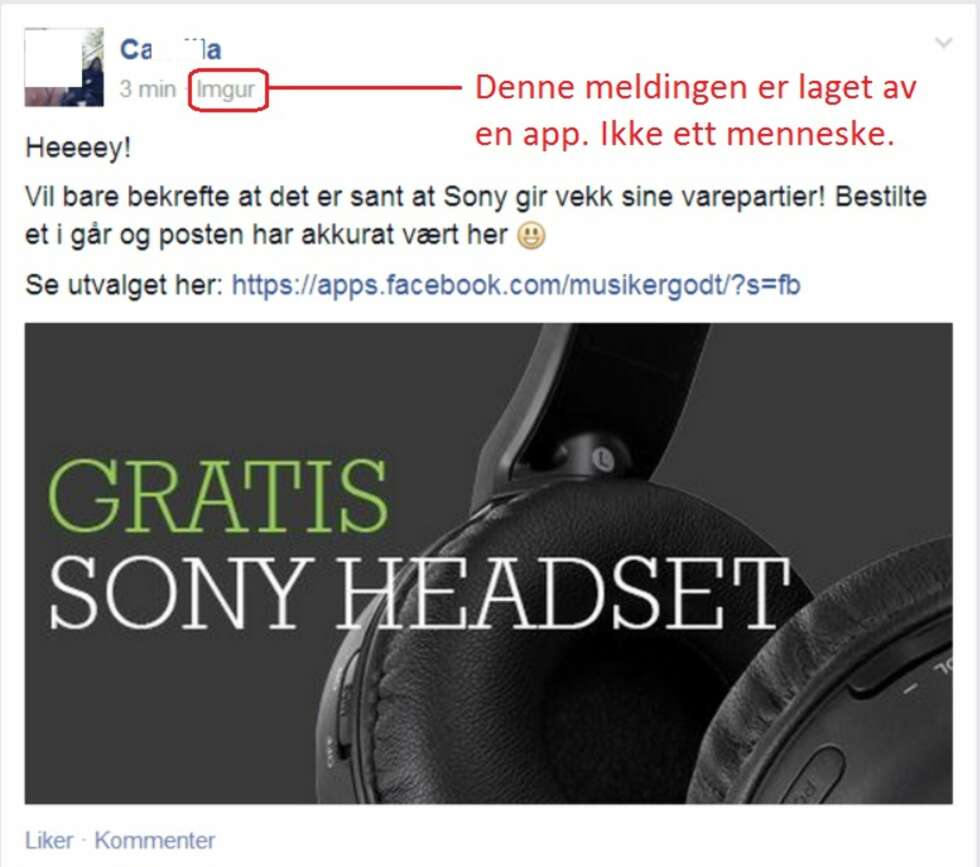 MER SPAM: Vær forsiktig med apper som ber om å publisere på dine vegne. MER SPAM: Vær forsiktig med apper som ber om å publisere på dine vegne.